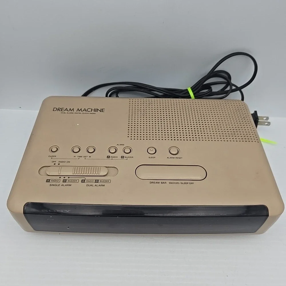 Vintage SONY ICF-C320 AM FM Radio Alarm Clock Dream‎ Machine Red LED Face Tested